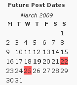 Posts Calendar