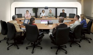 Esempio di sistema Telepresence (di Cisco)