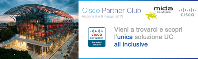 Mida Solutions è sponsor ufficiale al Cisco Partner CLub