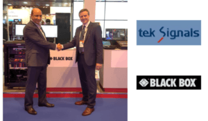 Da sinistra a destra: l’amministratore delegato di Tek Signals Tariq Raja MD Tek e Hans-Peter Kuhnert VP delle Vendite EMEA di Black Box.