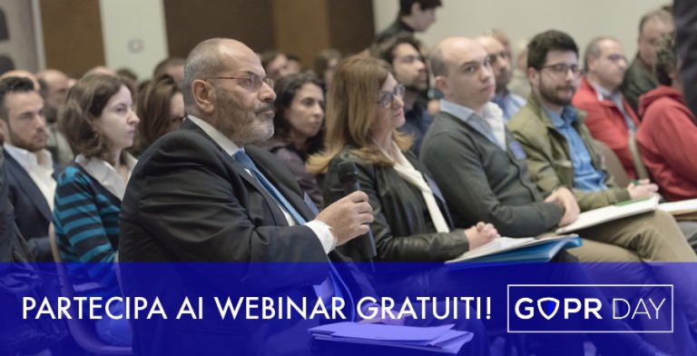 Partecipa ai webinar sul GDPR