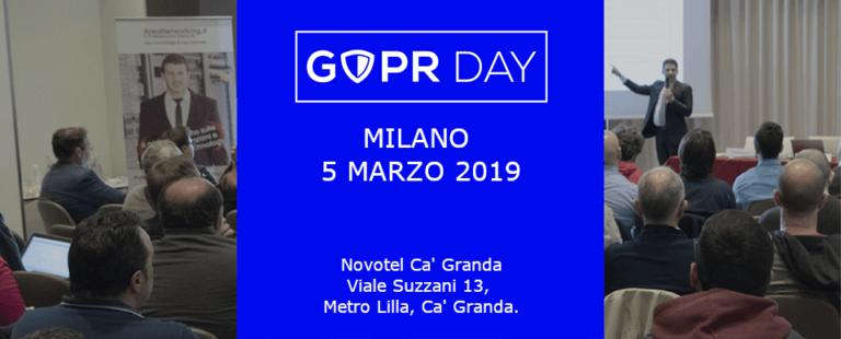 Milano 5 marzo 2019: annunciata la nuova tappa del GDPR Day