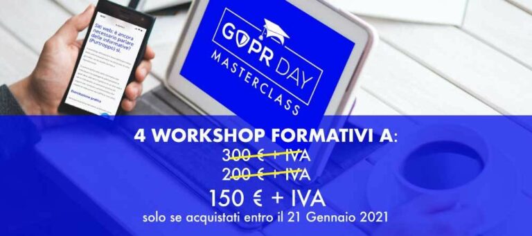 Non perdere la GDPR Day Masterclass di Febbraio in Super Early Bird